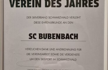 SC Bubenbach einer der „Vereine des Jahres“ – Auszeichnung für starkes Engagement