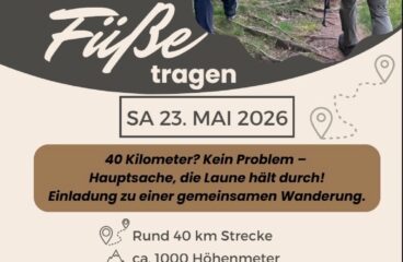 So weit die Füße tragen: 23.05.2026